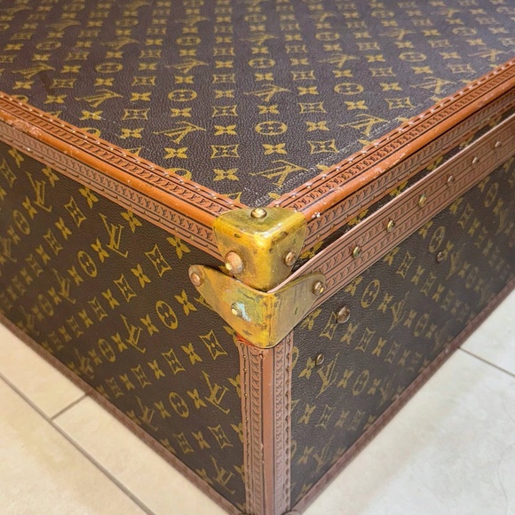 Authentic Vintage Louis Vuitton Monogram Hard Travel Case Trunk Alzer 80 & certi - Picture 11 of 16